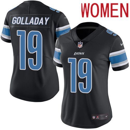 Women Detroit Lions #19 Kenny Golladay Nike Black Vapor Limited NFL Jersey->women nfl jersey->Women Jersey